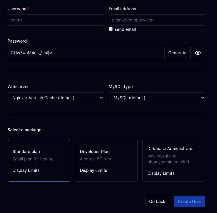 add new user openadmin