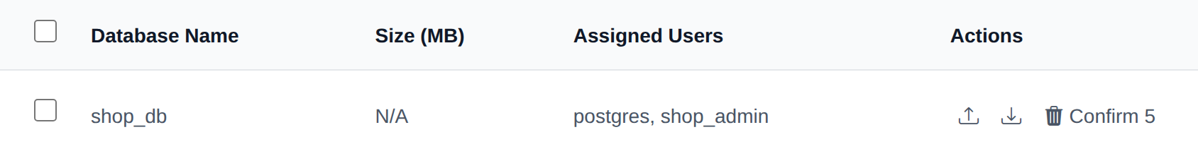Delete button turned into a Confirm button with a countdown after the first click