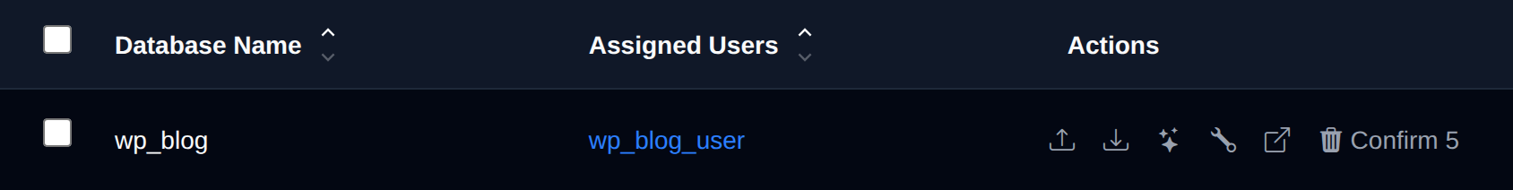 Delete button turned into a Confirm button with a countdown after the first click