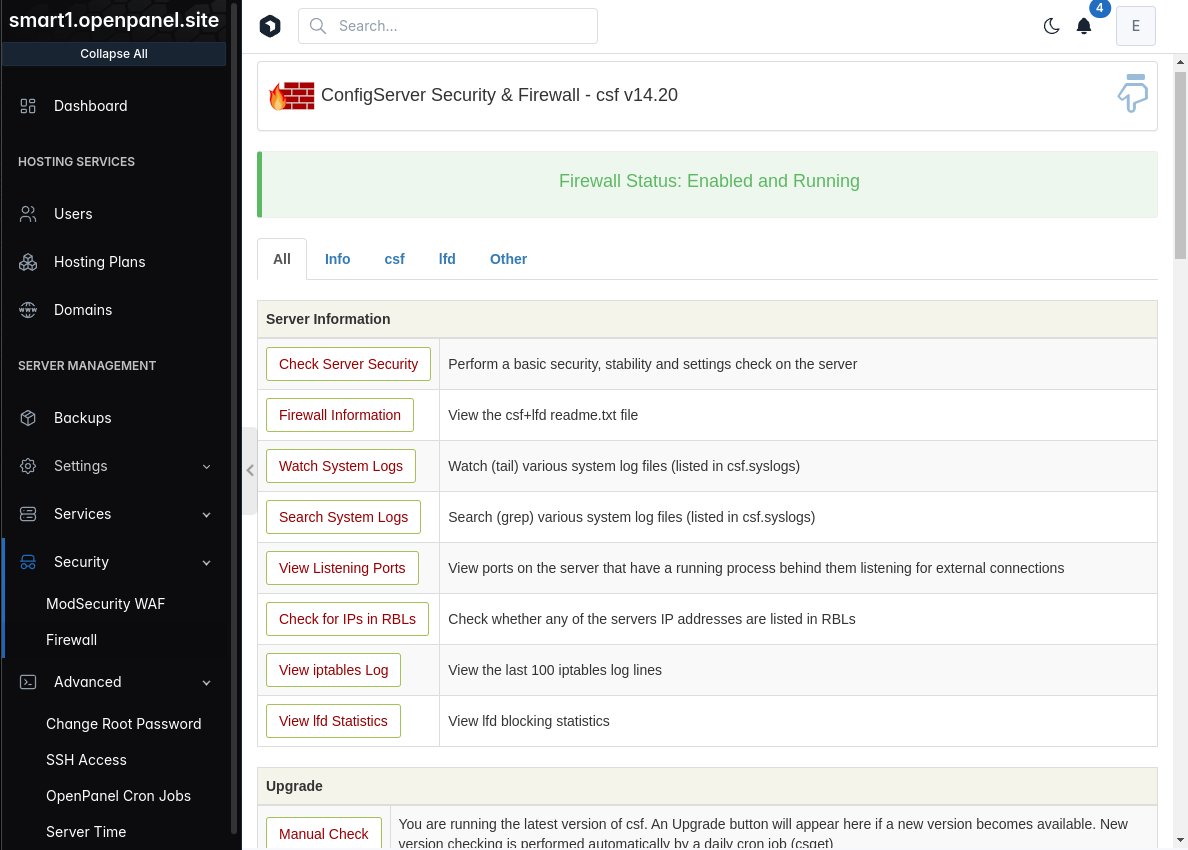 csf firewall