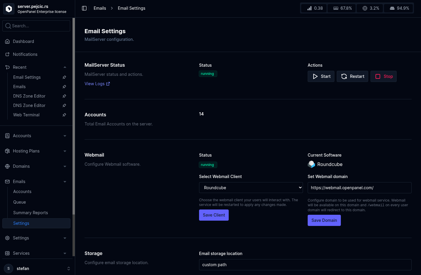 openadmin domains add