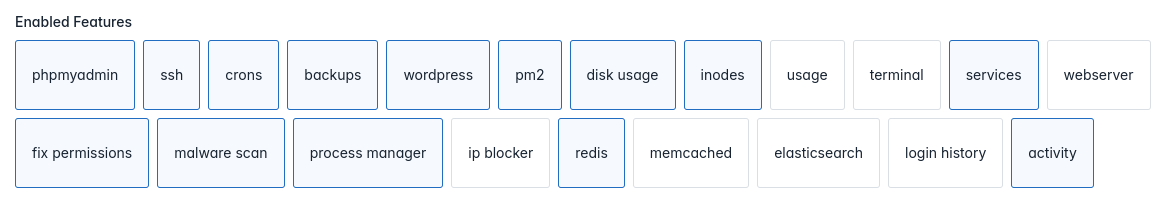 openpanel enable modules