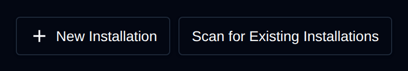 Scan for Existing Installations button next to New Installation on the WordPress Manager page
