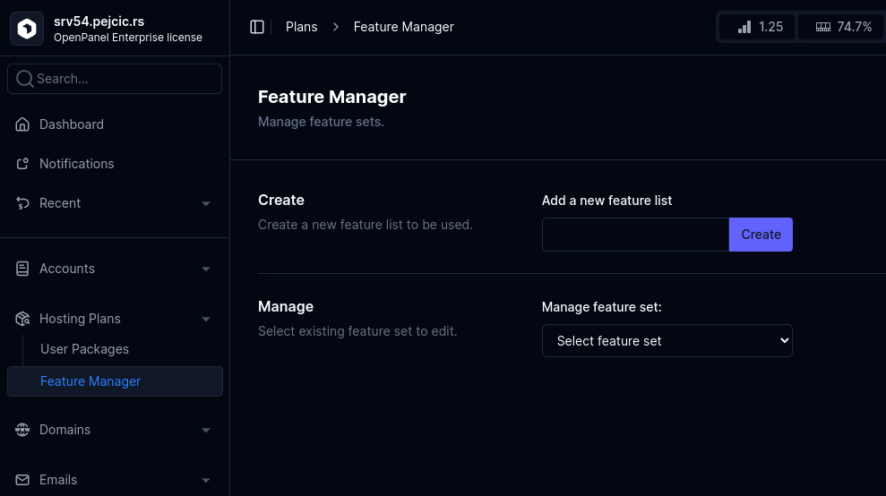 openadmin features
