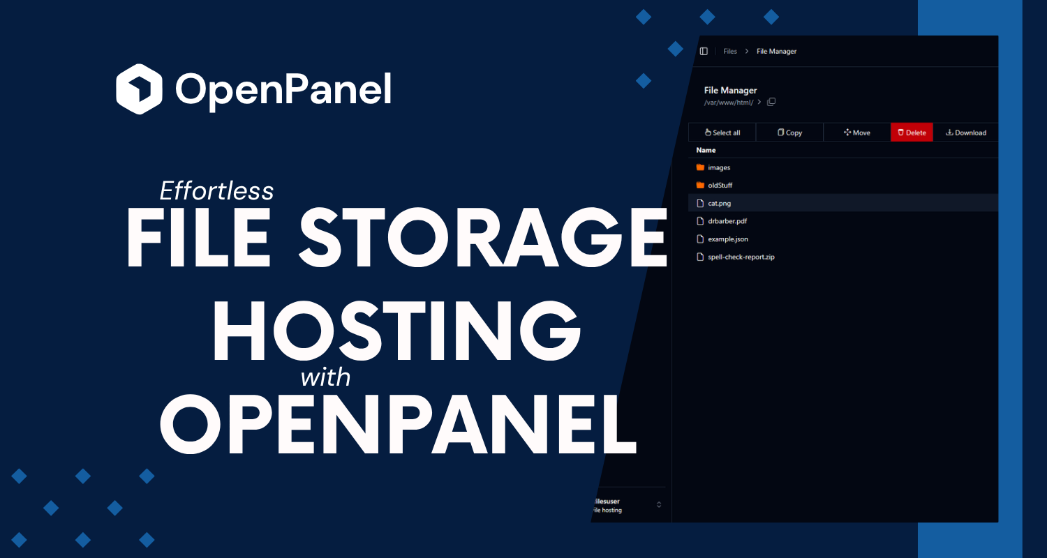 Using OpenPanel for File Storage Hosting