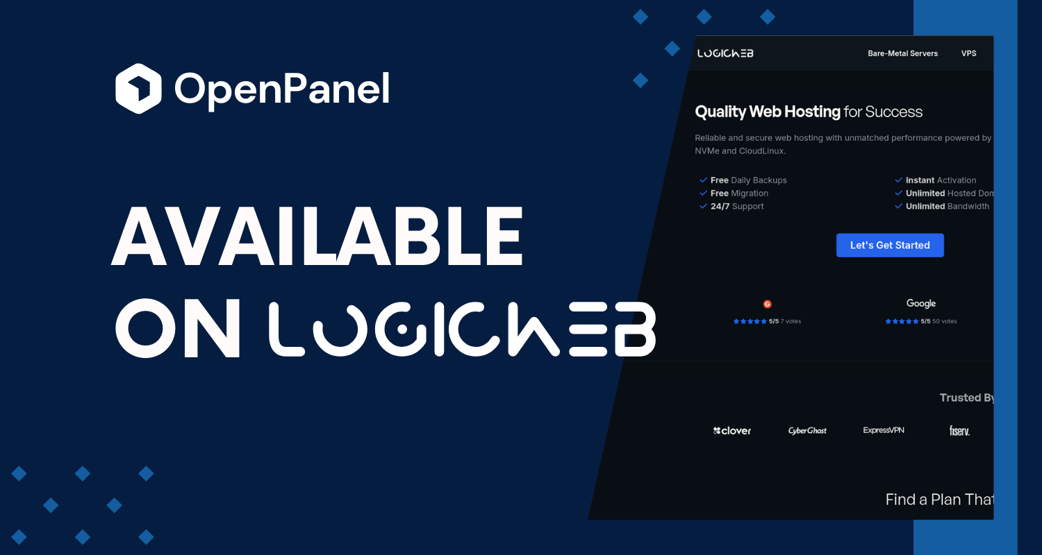 OpenPanel is now available on LOGICWEB