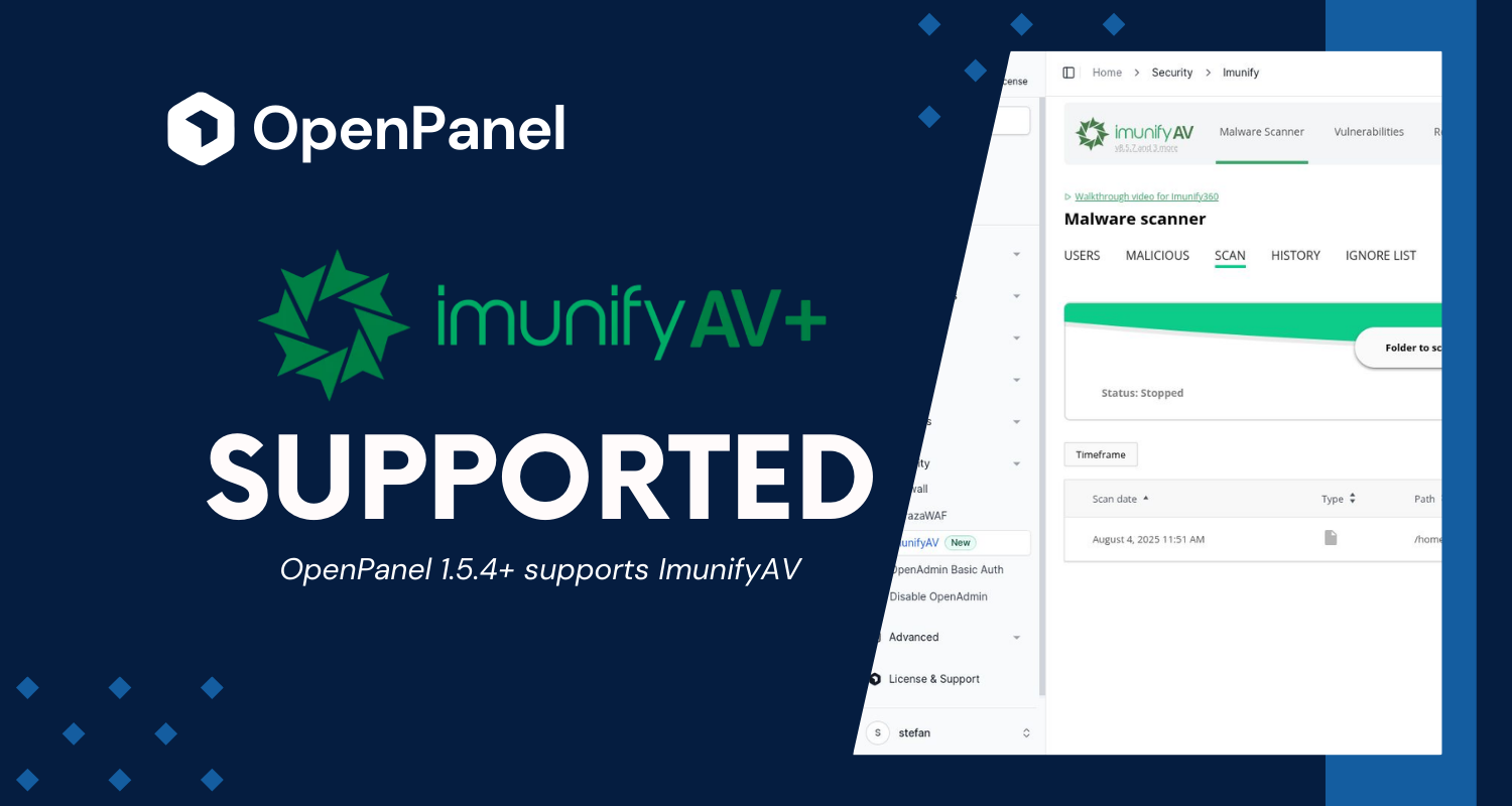 ImunifyAV Now Integrated with OpenPanel