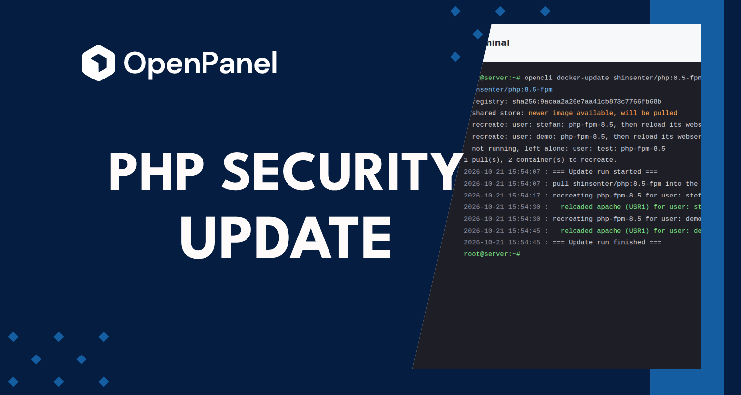 Critical PHP Vulnerabilities (CVE-2026-109618, CVE-2026-109619): How to Update PHP on Your OpenPanel Server