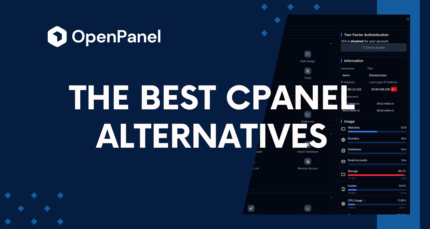 The Best cPanel Alternatives for 2025