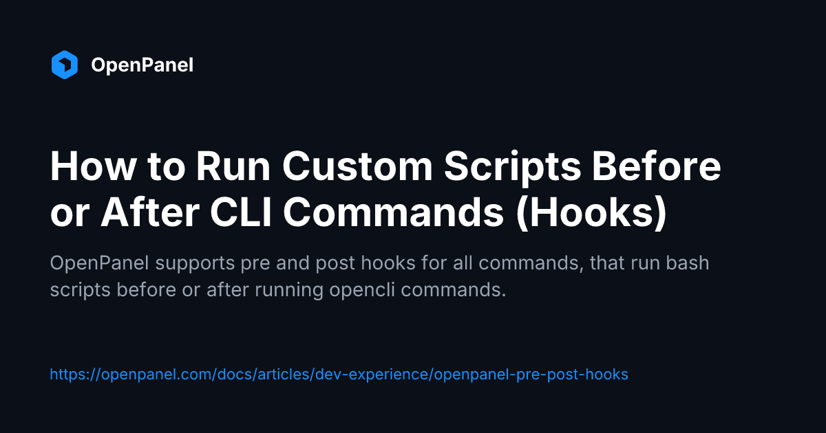 OpenCLI Hooks | OpenPanel