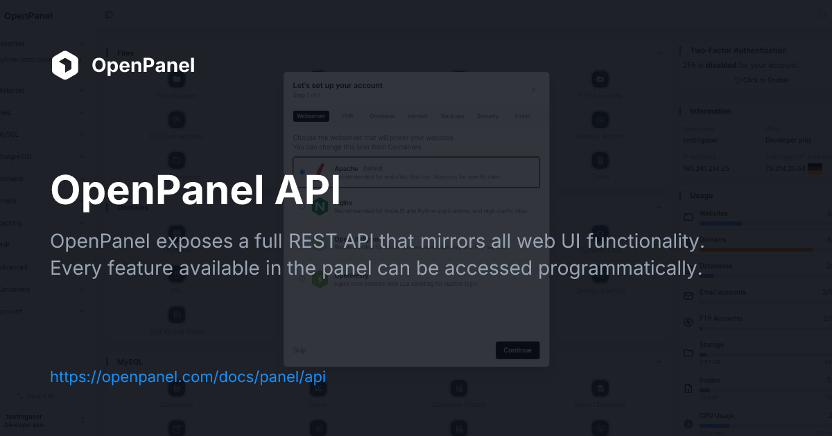 Openpanel OpenPanel API | OpenPanel